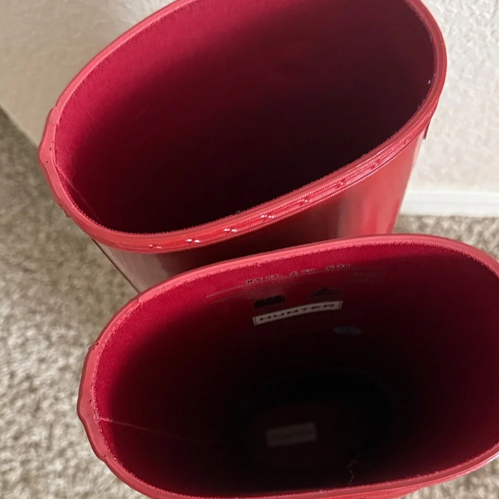 Hunter Red Gloss Tall Rain Boots - Picture 10 of 10